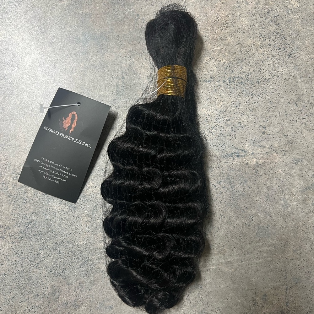 100% HUMAN HAIR BULK DEEP WAVE 12A GRADE 12”